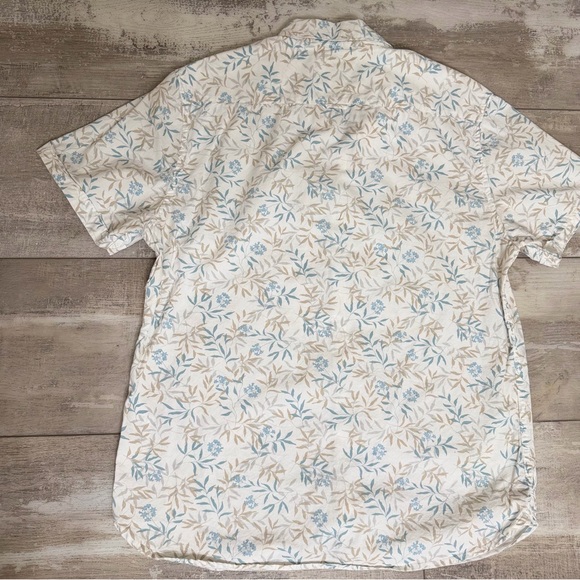 Denim & Flower Cream and Blue Floral Men's Shirt - Picture 4 of 6